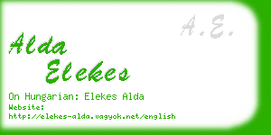 alda elekes business card